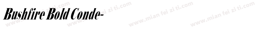 Bushfire Bold Conde字体转换